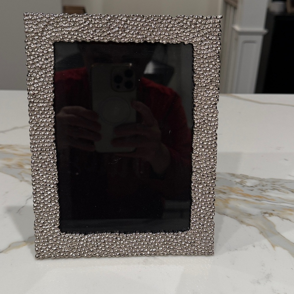 Michal Aram Elegant Silver Textured Photo Frame